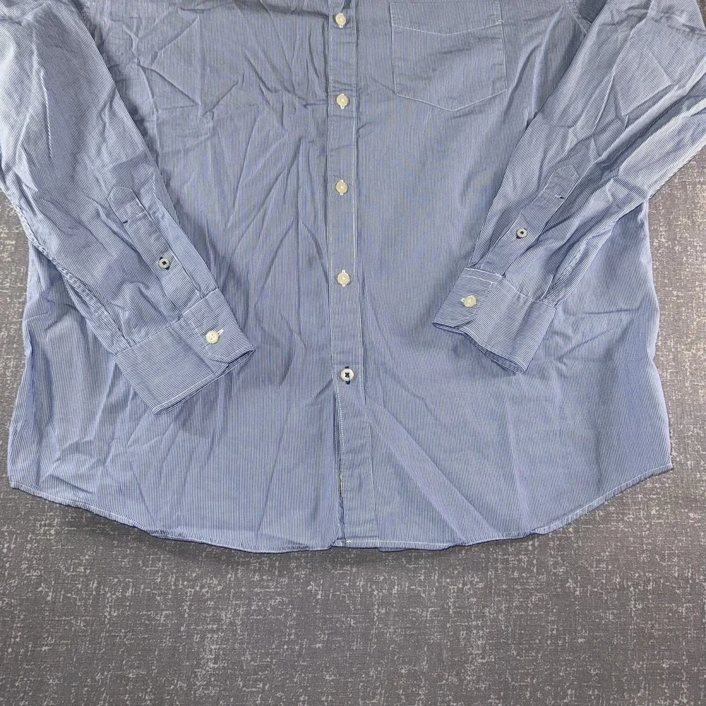 American‎ Eagle Outfitters Shirt Mens XL Blue Striped Button Down Classic Fit